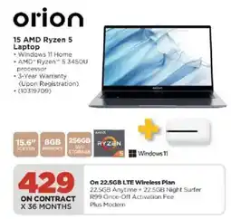HiFi Corp Orion 15 AMD Ryzen 5 Laptop offer