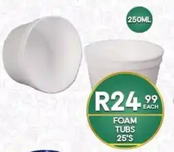 Take 'n Pay Foam tubs offer