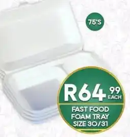 Take 'n Pay Fast Food Foam Tray offer