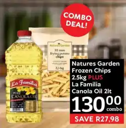 Oxford Freshmarket Natures Garden Frozen Chips PLUS La Familia Canola Oil offer