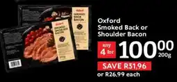 Oxford Freshmarket Oxford Smoked Back or Shoulder Bacon offer
