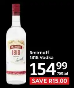 Oxford Freshmarket Smirnoff 1818 Vodka offer