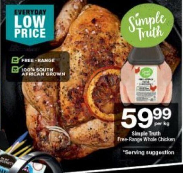Simple Truth FreeRange Whole Chicken per kg offer at Checkers