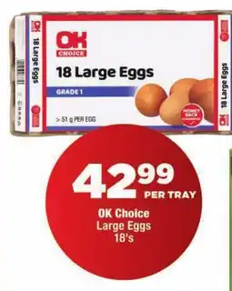 OK Foods OK Choice Large Eggs offer