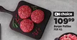 OK Foods OK choice Burger Patties offer