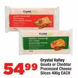 OK Foods Crystal Valley Gouda or Cheddar Processed Cheese Slices offer
