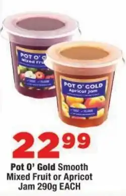 OK Foods Pot O' Gold Smooth Mixed Fruit or Apricot Jam offer