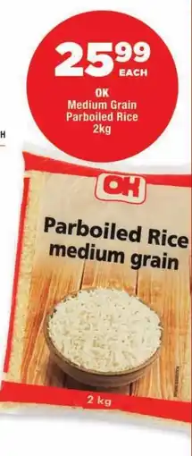 OK Foods OK Parboiled Rice medium grain offer