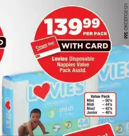 OK Foods Lovies Disposable Nappies Value Pack Asstd. offer