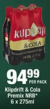 OK Liquor Klipdrift & Cola Premix NRB offer