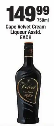 OK Liquor Cape Velvet Cream Liqueur offer