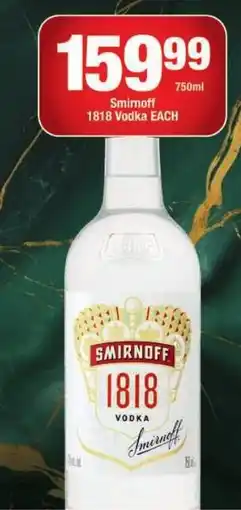 OK Liquor Smirnoff 1818 Vodka offer
