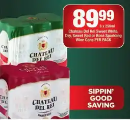 OK Liquor Chateau Del Rei Sweet White, Dry, Sweet Red or Rosé Sparkling Wine Cans offer