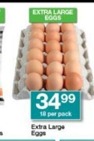 Checkers Extra Large Eggs 18 per pack offer