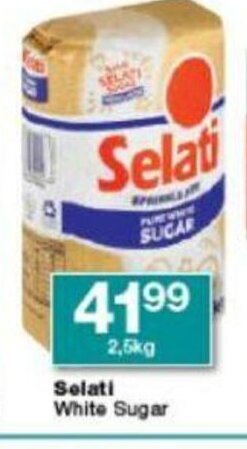 Checkers Selati White Sugar 2.5kg offer