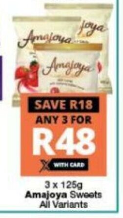 Amajoya Sweets All Variants 3 x 125g