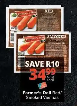 Checkers FARMER’S DELI RED/SMOKED VIENNAS offer