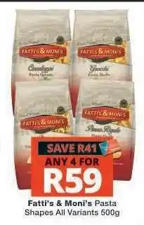 Checkers Fatti's & Moni's Pasta offer