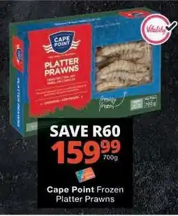 Checkers Cape Point Frozen Platter Prawns offer