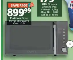 Checkers Platinum Silver Mirror Microwave Oven offer
