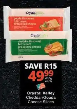Checkers Crystal Valley Cheddar/Gouda Cheese Slices offer
