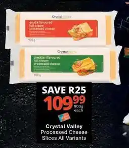 Checkers CRYSTAL VALLEY PROCESSED CHEESE SLICES offer