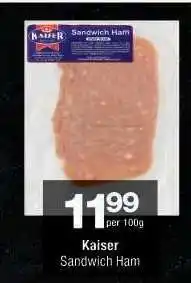 Checkers Kaiser Sandwich Ham offer