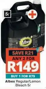 Checkers ALBEX REGULAR/LEMON BLEACH 5ℓ offer