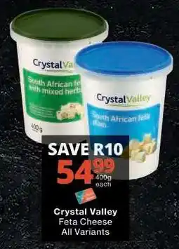Checkers CRYSTAL VALLEY FETA CHEESE offer