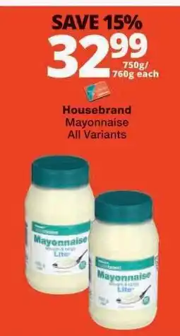 Checkers Housebrand Mayonnaise offer