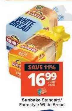 Checkers Sunbake Standard/Farmstyle White Bread offer