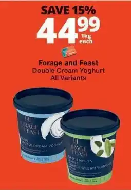 Checkers Forage and Feast Double Cream Yoghurt offer