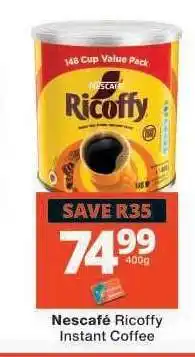 Checkers NESCAFÉ Ricoffy Instant Coffee offer