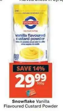 Checkers Snowflake Vanilla Flavoured Custard Powder offer