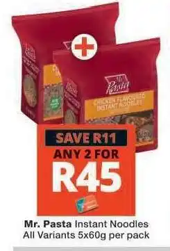 Checkers Mr. Pasta Instant Noodles offer