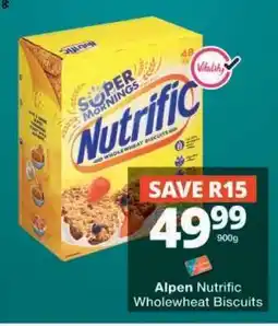 Checkers Alpen Nutrific Wholewheat Biscuits offer