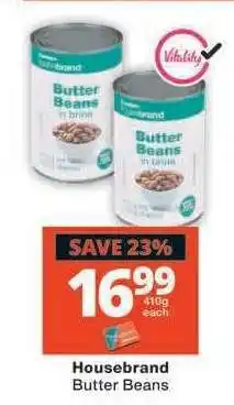 Checkers Housebrand Butter Beans offer