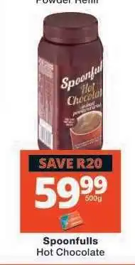 Checkers SPOONFULLS HOT CHOCOLATE offer