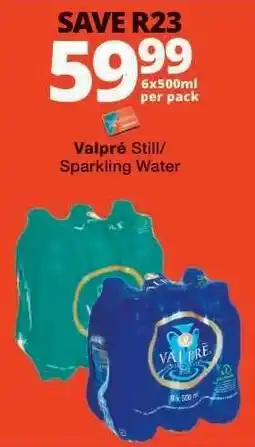 Checkers VALPRE Still/Sparkling Water offer