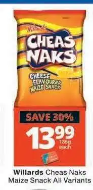 Checkers Willards Cheas Naks offer