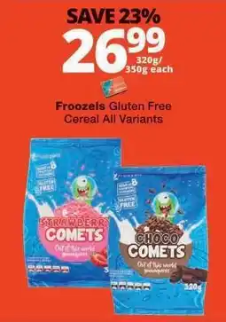 Checkers Froozels Gluten Free Cereal All Variants offer