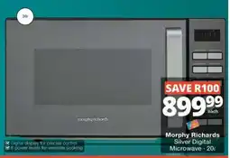 Checkers Morphy Richards Silver Digital Microwave - 20L offer