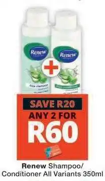 Checkers RENEW SHAMPOO/CONDITIONER offer
