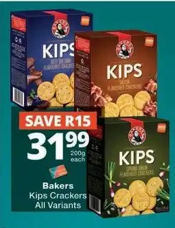 Checkers Bakers Kips Crackers All Variants offer