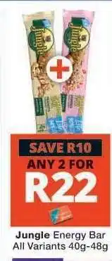 Checkers Jungle Energy Bar offer