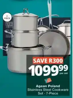 Checkers Agean Poland Stainless Steel Cookware Set offer
