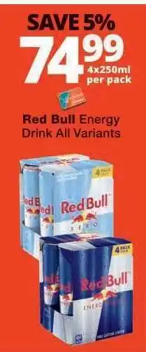 Checkers Red Bull Energy Drink All Variants offer