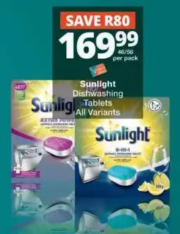 Checkers Sunlight Dishwashing Tablets offer