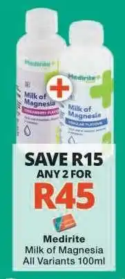 Checkers Medirite Milk of Magnesia offer