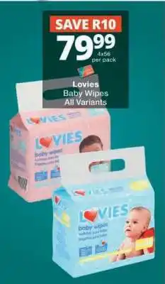 Checkers LOVIES BABY WIPES offer